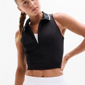 Athleta Black Sleeveless Crop Top